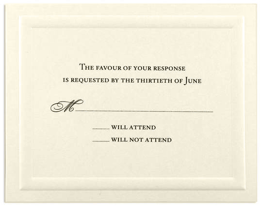 Embossed Elegance Response Cards